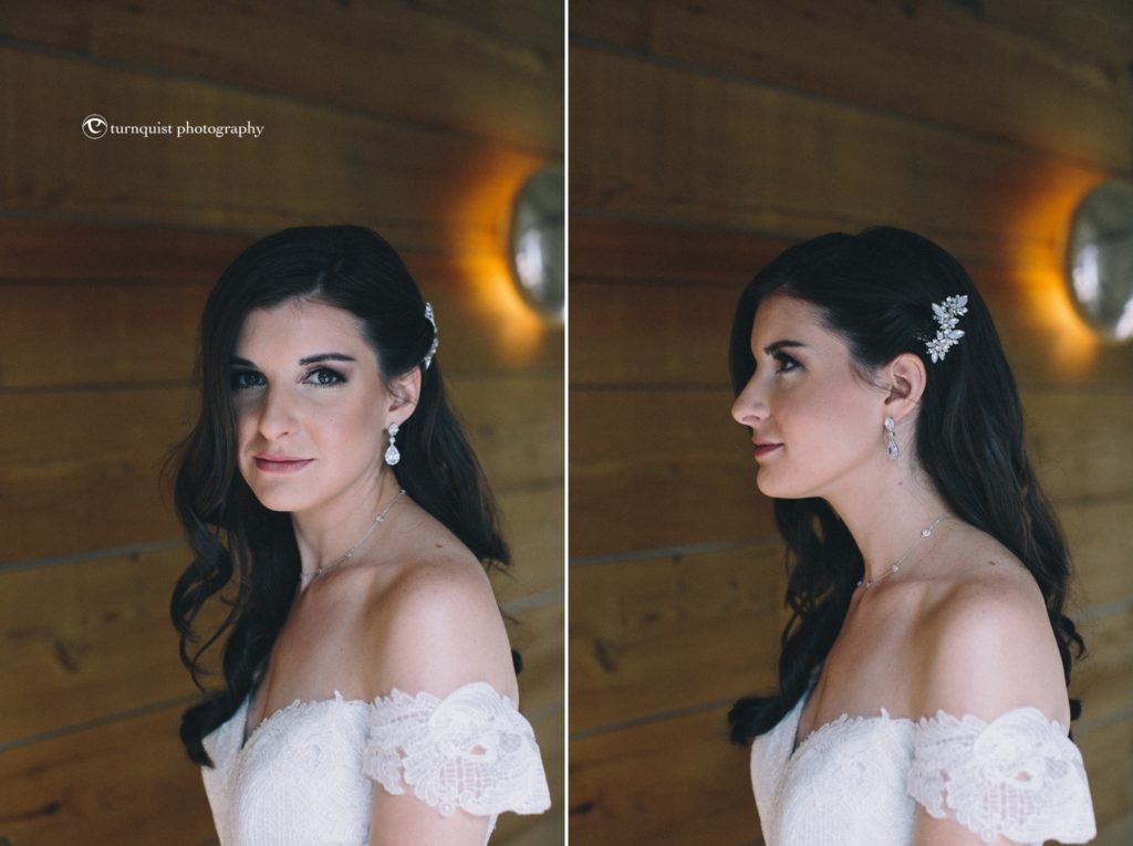 bride makeup and hairpin | Roundhouse Beacon wedding | wedding venues in Hudson Valley | Upstate NY wedding photographer | outdoor wedding and wedding flowers