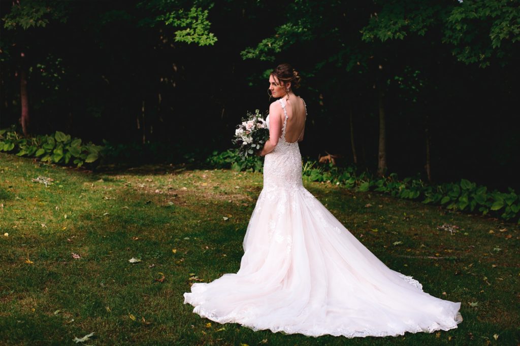 Wedding gown from Blush Bridal Boutique | The Hill Hudson NY wedding venue | Wedding Photographer | Wedding Videographer | Barn Wedding Hudson Valley