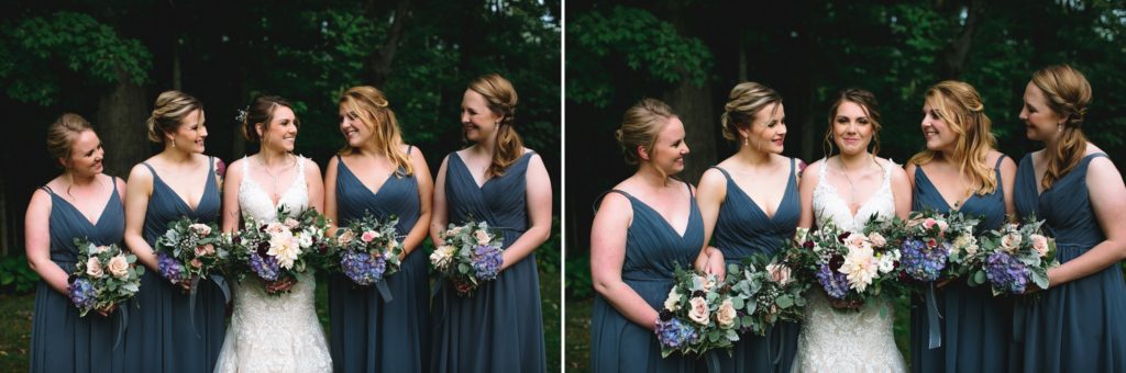 Bridesmaids Dresses Blue | The Hill Hudson NY wedding venue | Wedding Photographer | Wedding Videographer | Barn Wedding Hudson Valley