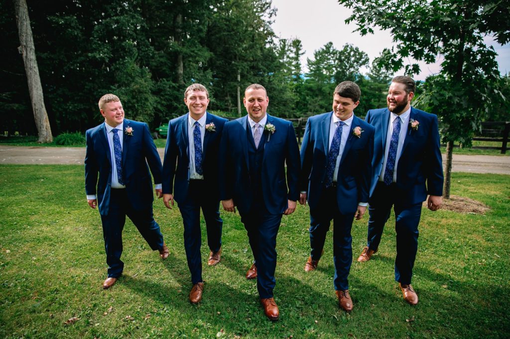 Blue Suits for Groomsmen | The Hill Hudson NY wedding venue | Wedding Photographer | Wedding Videographer | Barn Wedding Hudson Valley