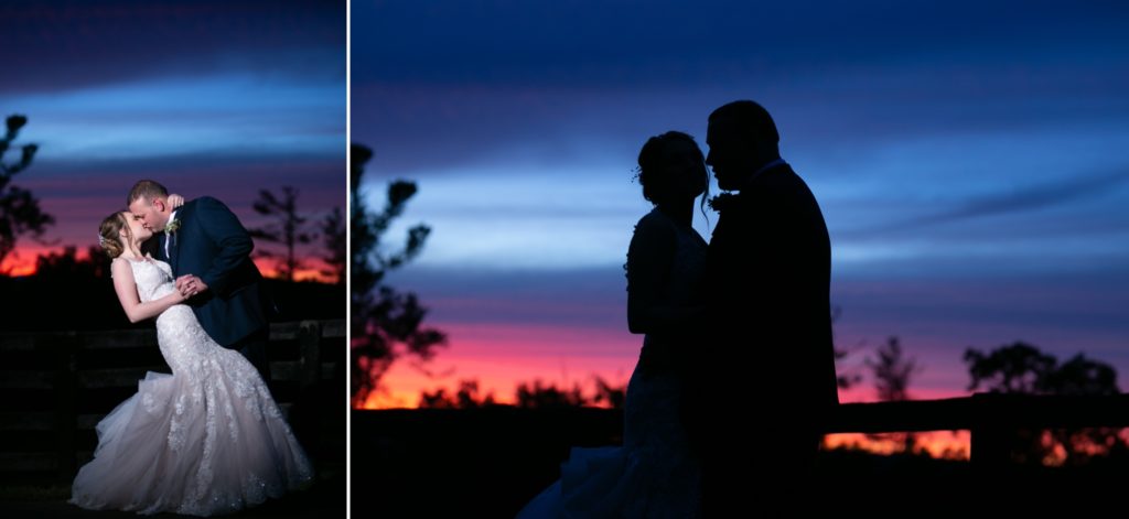 Sunset portraits | The Hill Hudson NY wedding venue | Wedding Photographer | Wedding Videographer | Barn Wedding Hudson Valley