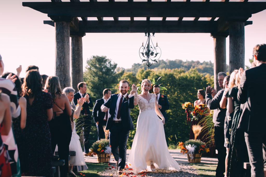 outdoor wedding ceremony space at june farms in hudson valley ny