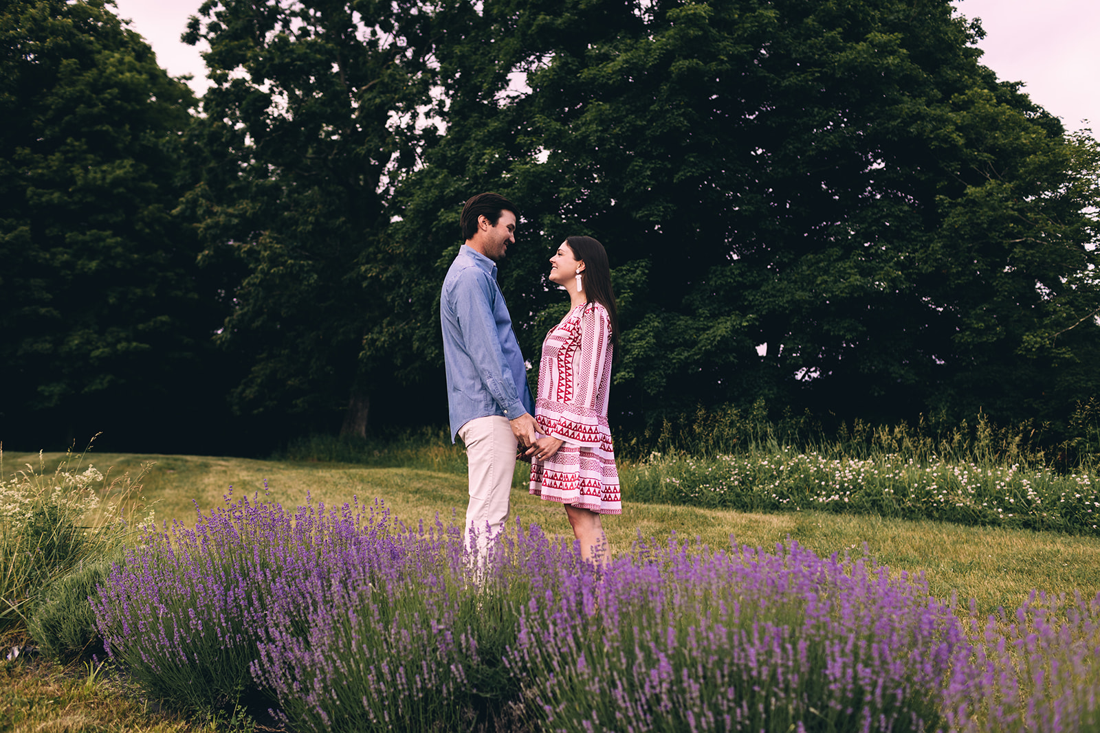 lavender fields trumbull farms engagement session