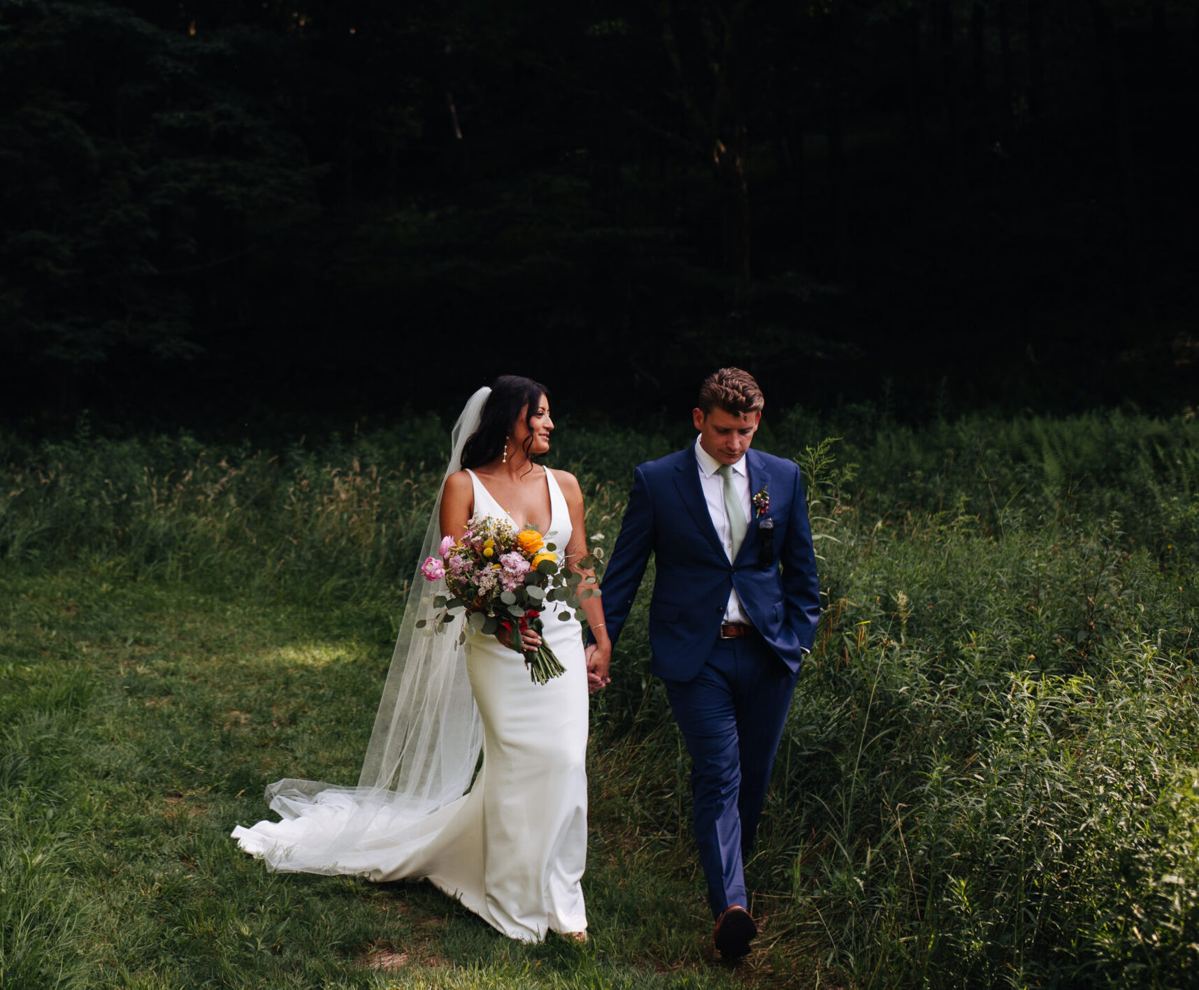 handsome hollow outdoor wedding