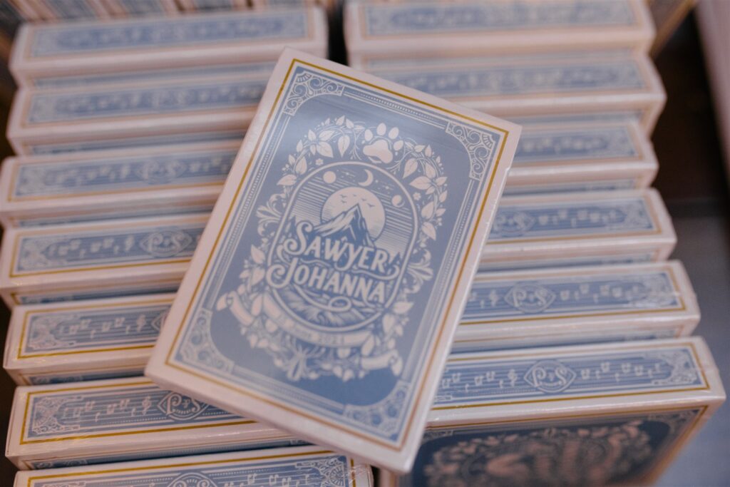 Custom playing card wedding favors