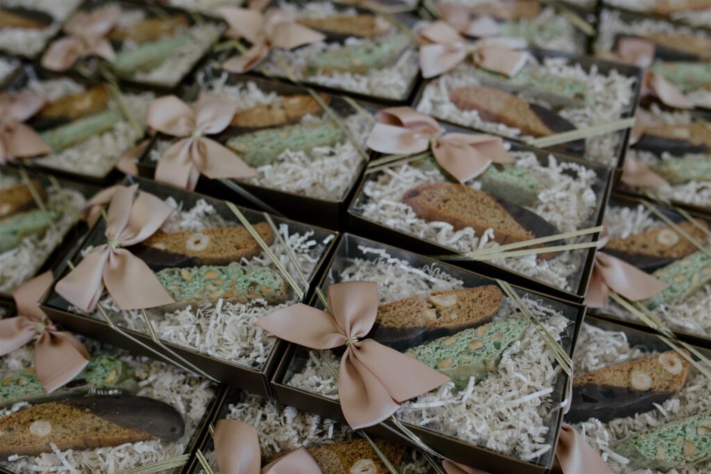 Edible wedding favors are a popular way to say thank you to wedding guests
